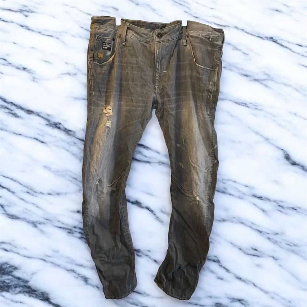 G-Star Raw 3301 distressed arc loose fit denim jeans - Picture 1 of 3